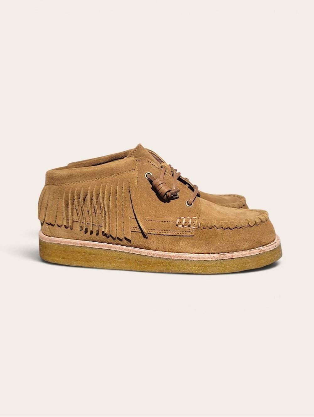 Sperry X Rebecca Minkoff Tan Suede Fringe Chukka Ankle Booties